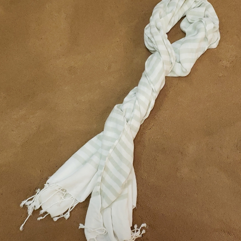 (2for$8) Soft striped scarf, OS - Picture 3 of 5